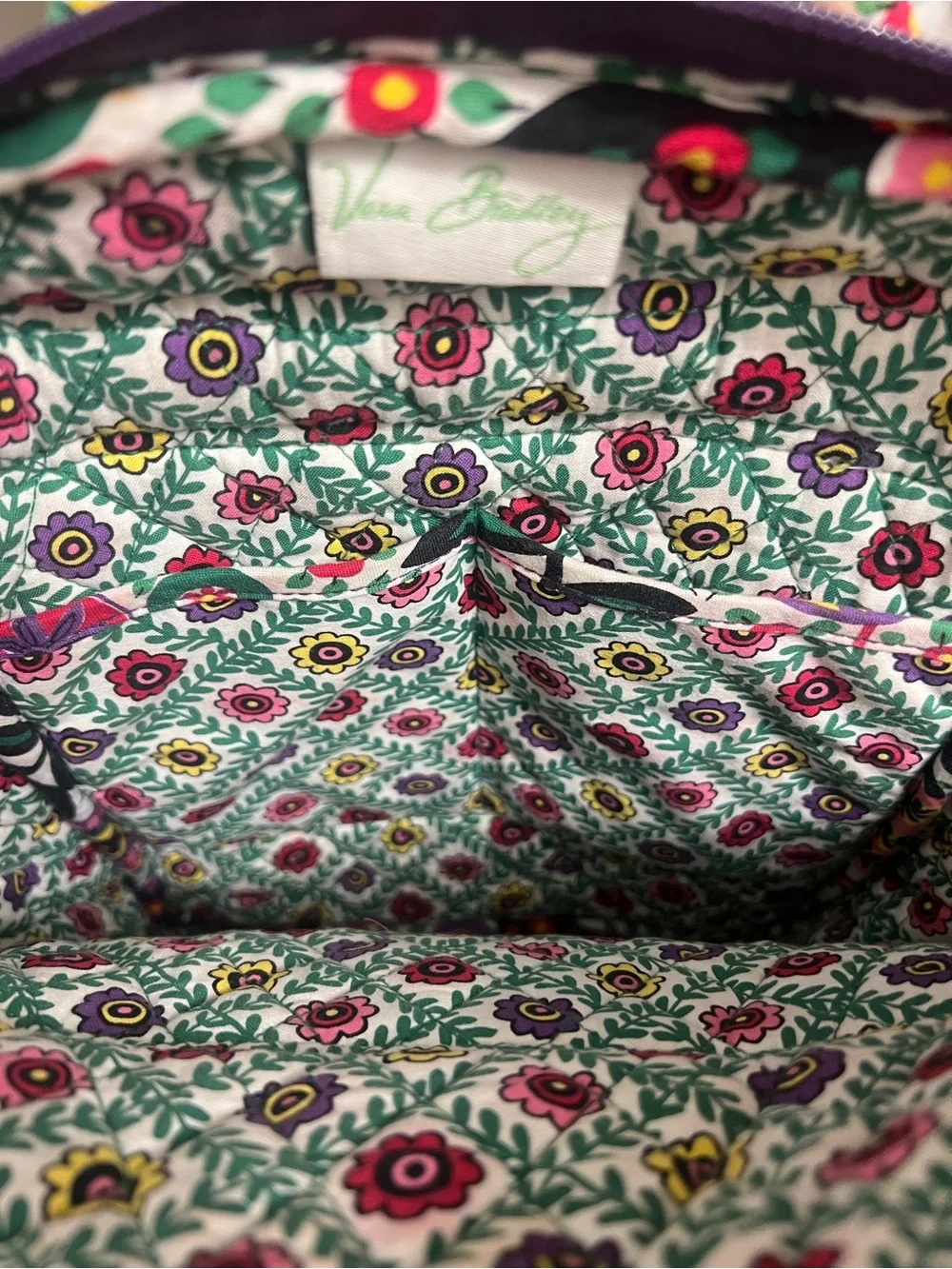 Vera Bradley Viva la Vera Floral Cotton Backpack Retired 13x9.5x3”